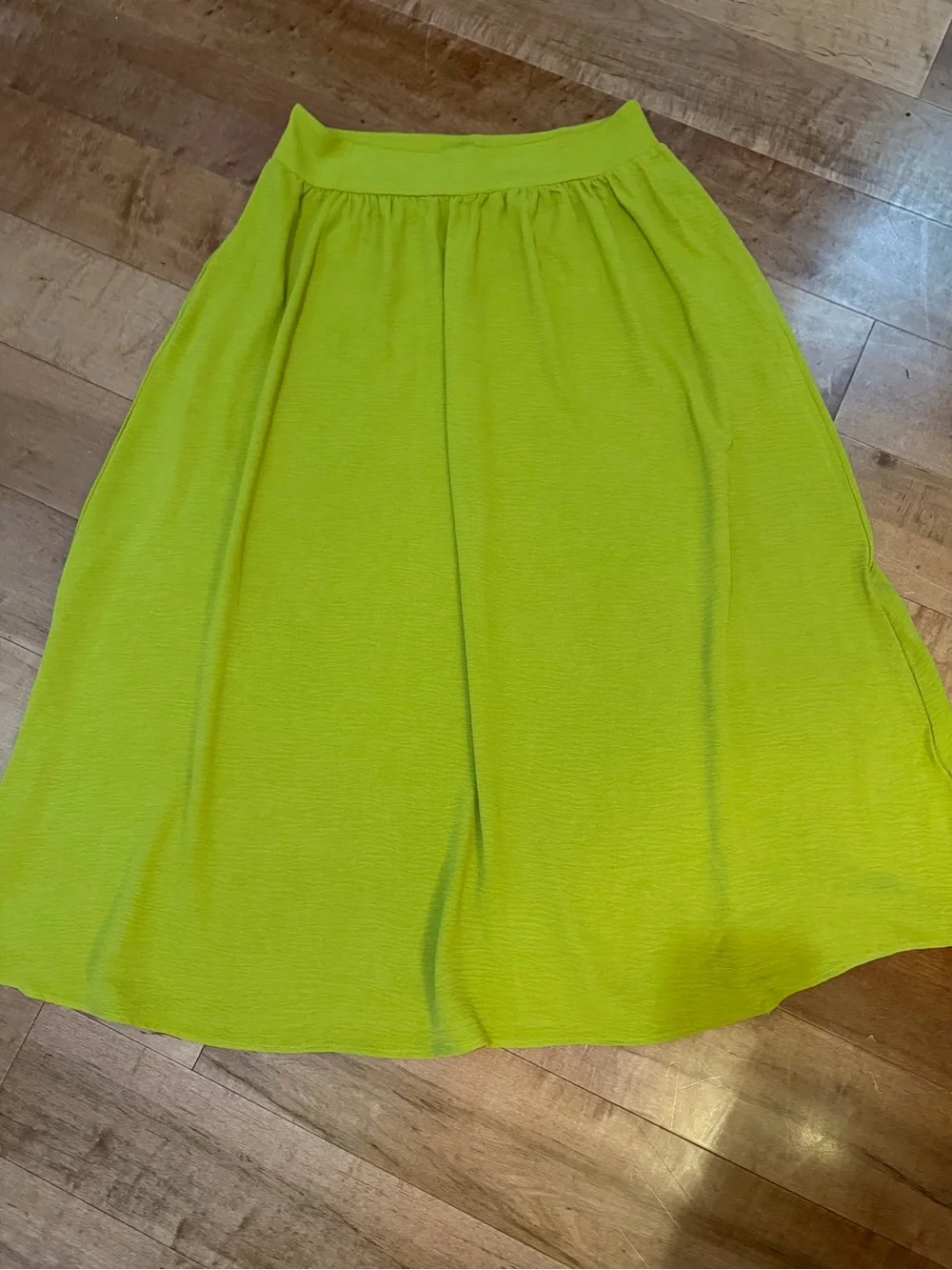 Women's Lime Green Casual Skirt Set